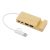 Suport de telefon cu hub usb, 2410E24496, Everestus, 10.5 x 4.6 x 1.7 cm, Bambus, Maro
