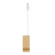   Suport de telefon cu hub usb, 2410E24496, Everestus, 10.5 x 4.6 x 1.7 cm, Bambus, Maro