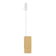   Suport de telefon cu hub usb, 2410E24496, Everestus, 10.5 x 4.6 x 1.7 cm, Bambus, Maro