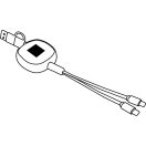 Cablu de incarcare, 2401E14303, Everestus, 24.5-92x5.3x5.3 cm, Plastic, Bambus, Alb, Maro