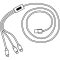 Cablu de incarcare, 2401E14302, Everestus, 120 cm, Metal, Poliester, Argintiu