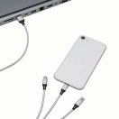 Cablu de incarcare, 2401E14302, Everestus, 120 cm, Metal, Poliester, Argintiu