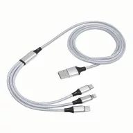   Cablu de incarcare, 2401E14302, Everestus, 120 cm, Metal, Poliester, Argintiu