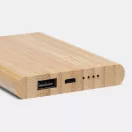 Powerbank 4000 mAh, USB-C, 2401E14296, Everestus, 11x8x1.5 cm, Bambus, Maro