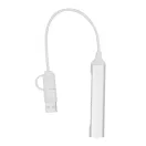 Hub usb, 2410E22349, Everestus, 9.5 x 1.6 x 0.7 cm, Aluminiu, Argintiu