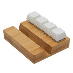   Suport antistres pentru telefon, 2410E24494, Everestus, 7.9 x 6.6 x 3 cm, Bambus, Alb, Maro