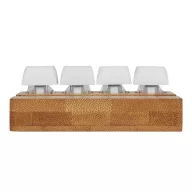   Suport antistres pentru telefon, 2410E24494, Everestus, 7.9 x 6.6 x 3 cm, Bambus, Alb, Maro