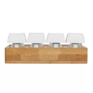   Suport antistres pentru telefon, 2410E24494, Everestus, 7.9 x 6.6 x 3 cm, Bambus, Alb, Maro