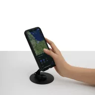   Suport de telefon pliabil, 2410E24493, Everestus, ø9 x 14 cm, Otel, Negru