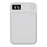   Powerbank 5000 mAh, Wireless, 2410E23077, Everestus, 9.8 x 6.4 x 1.5 cm, Plastic, Alb