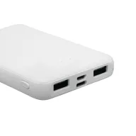   Baterie externa 5000 mAh, USB-C, USB-A, Micro USB, 2502E14935, Everestus, 9.6 x 6.4 x 1.5 cm, Plastic, Alb
