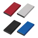 Powerbank, 10000 mAh, Everestus, 2601E12666, 14.2x6.6x1.6 cm, Aluminiu, Plastic, Argintiu