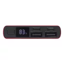 Powerbank, 10000 mAh, Everestus, 2601E12669, 14.2x6.6x1.6 cm, Aluminiu, Plastic, Rosu