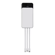   Powerbank, 10000 mAh, Everestus, 2601E12671, 14.5x6.8x1.8 cm, Plastic, Alb