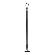   Cablu multifunctional de incarcare, Everestus, 2601E12525, 108x2.5x1.3 cm, Poliester, Aluminiu, Negru, Gri