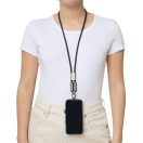 Cablu multifunctional de incarcare, Everestus, 2601E12525, 108x2.5x1.3 cm, Poliester, Aluminiu, Negru, Gri