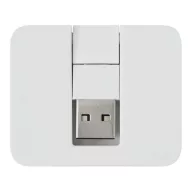   Hub usb 2 porturi, Everestus, 2601E12572, 4.3x5.2x1 cm, Plastic, Otel, Alb