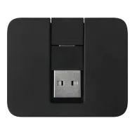   Hub usb 2 porturi, Everestus, 2601E12573, 4.3x5.2x1 cm, Plastic, Otel, Negru