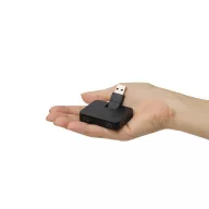   Hub usb 2 porturi, Everestus, 2601E12573, 4.3x5.2x1 cm, Plastic, Otel, Negru
