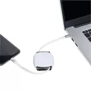 Cablu de incarcare, Everestus, 2610E17666, 60 W, 6.5x5.5x1.8 cm, Plastic, Otel, Alb