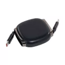 Cablu de incarcare, Everestus, 2610E17667, 60 W, 6.5x5.5x1.8 cm, Plastic, Otel, Negru