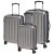 Set 3 trolere de voiaj, Everestus, 42FEB232073, 55x37x20 cm, ABS, Policarbonat, Argintiu