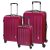 Set 3 trolere de voiaj, Everestus, 42FEB232079, 55x37x20 cm, ABS, Policarbonat, Rosu