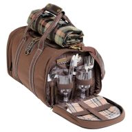   Geanta de picnic, 4 persoane, maro, Everestus, CP074K, nailon