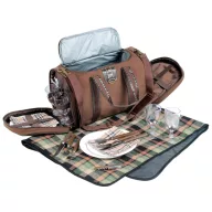   Geanta de picnic, 4 persoane, maro, Everestus, CP074K, nailon