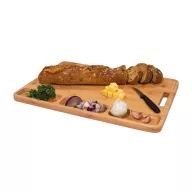   Tocator alimente, Everestus, 42FEB232135, 43x32x1.8 cm, Bambus, Maro