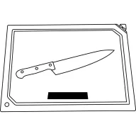   Tocator de bucatarie si cutit, Everestus, 42FEB232136, 40x30x1.2 cm, Bambus, Otel, Plastic, Maro