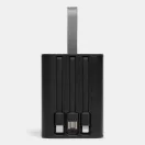 Powerbank 6000 mAh, USB-C, Micro USB, 2401E14298, Everestus, 14.1x6.3x3.9 cm, Plastic, Negru, Transparent