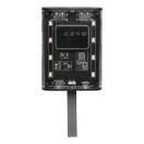 Powerbank 6000 mAh, USB-C, Micro USB, 2401E14298, Everestus, 14.1x6.3x3.9 cm, Plastic, Negru, Transparent