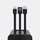 Powerbank 6000 mAh, USB-C, Micro USB, 2401E14298, Everestus, 14.1x6.3x3.9 cm, Plastic, Negru, Transparent