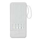 Powerbank 10000 mAh, USB-C, USB-A, 2410E23079, Everestus, 14.7 x 6.8 x 1.9 cm, Plastic, Alb