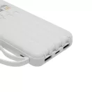 Powerbank 10000 mAh, USB-C, USB-A, 2410E23079, Everestus, 14.7 x 6.8 x 1.9 cm, Plastic, Alb