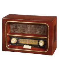 Radio cu AM-FM Receiver, Everestus, 20IAN1254, Maro, Lemn