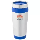 Cana termos 410 ml, perete dublu, Everestus, 20IAN2473, Argintiu, Albastru, Otel, Plastic