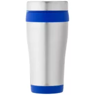   Cana termos 410 ml, perete dublu, Everestus, 20IAN2473, Argintiu, Albastru, Otel, Plastic