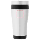 Cana termos 410 ml, perete dublu, Everestus, 20IAN2475, Argintiu, Negru, Otel, Plastic