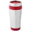 Cana termos 410 ml, perete dublu, Everestus, 20IAN2474, Argintiu, Rosu, Otel, Plastic