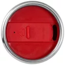 Cana termos 410 ml, perete dublu, Everestus, 20IAN2474, Argintiu, Rosu, Otel, Plastic