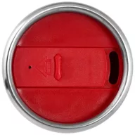  Cana termos 410 ml, perete dublu, Everestus, 20IAN2474, Argintiu, Rosu, Otel, Plastic