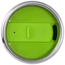 Cana termos 410 ml, perete dublu, Everestus, 20IAN2476, Argintiu, Verde Lime, Otel, Plastic
