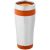 Cana termos 410 ml, perete dublu, Everestus, 20IAN2477, Argintiu, Portocaliu, Otel, Plastic