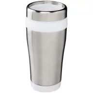   Cana termos 410 ml, perete dublu, Everestus, 20IAN2478, Argintiu, Alb, Otel, Plastic