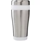 Cana termos 410 ml, perete dublu, Everestus, 20IAN2478, Argintiu, Alb, Otel, Plastic