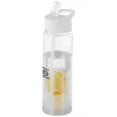 Sticla apa cu infuzor, 740 ml, fara BPA, Everestus, TF06, tritan, transparent, alb