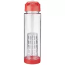 Sticla apa cu infuzor, 740 ml, fara BPA, Everestus, TF04, tritan, transparent, rosu