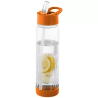   Sticla apa cu infuzor, 740 ml, fara BPA, Everestus, TF03, tritan, transparent alb, portocaliu